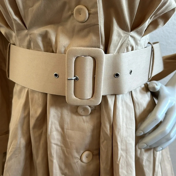 NWOT ZARA BELTED CAMEL DRESS - Picture 9 of 11